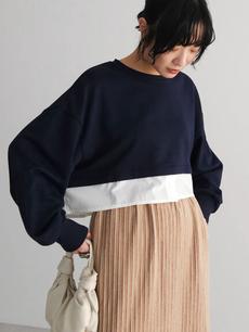 ・ELENCARE DUEレイヤードウラケプルオーバー